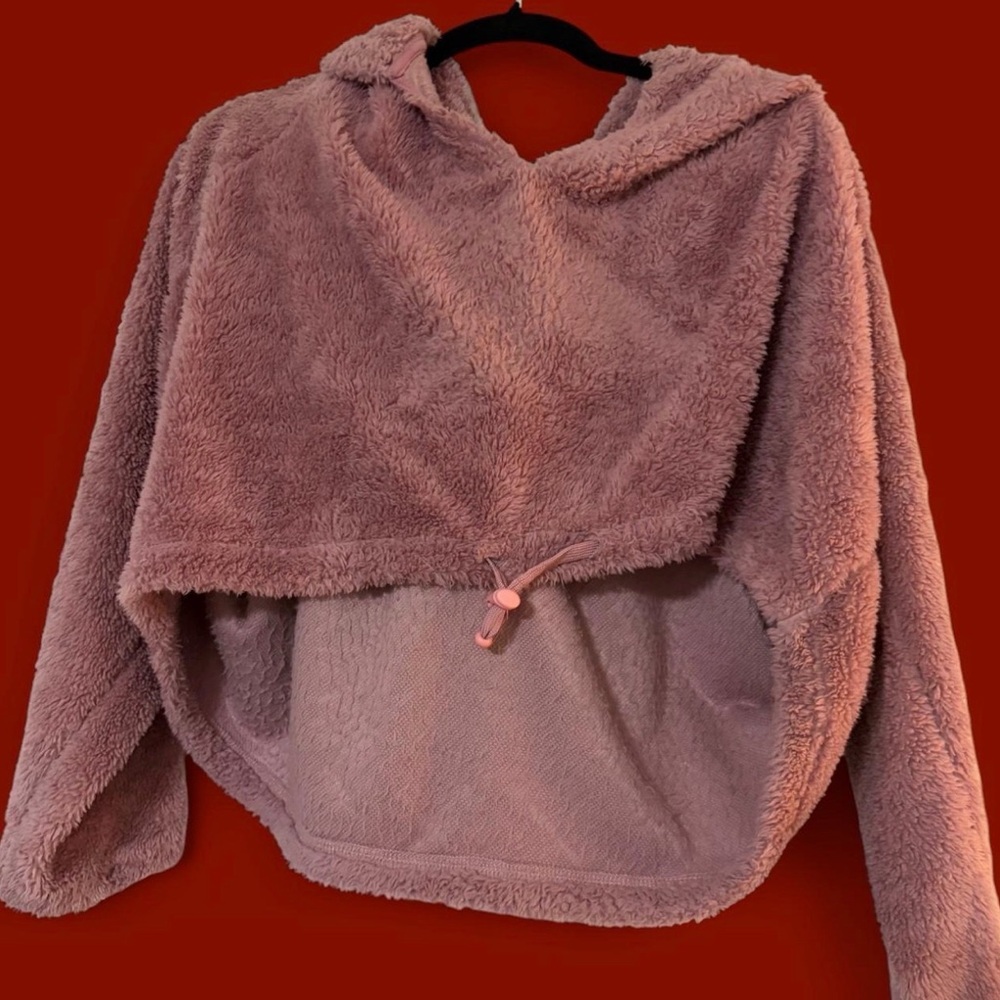 PURPLEY PINK FUZZY HOODIE